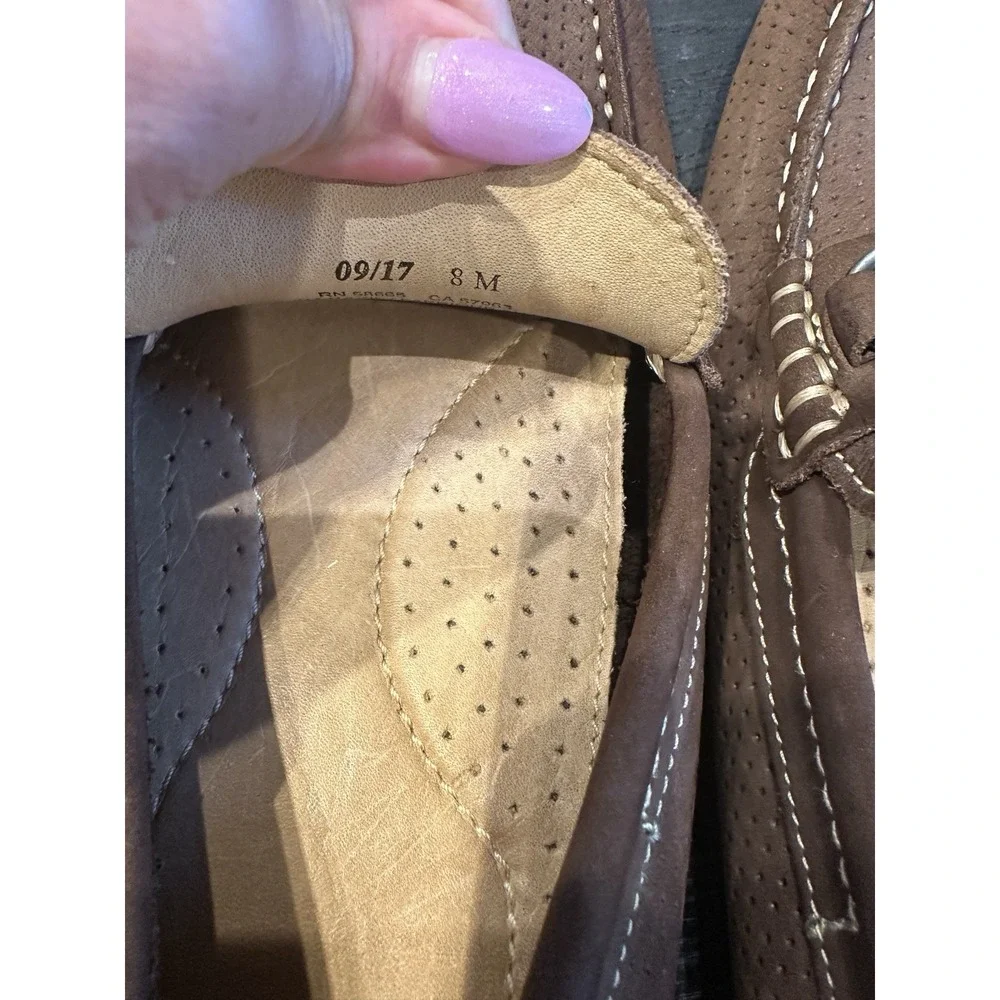 MEN'S 14TH AND UNION HORSE BIT DRIVERS IN DARK BROWN PERFFERATED SIZE 8 - Picture 8 of 11